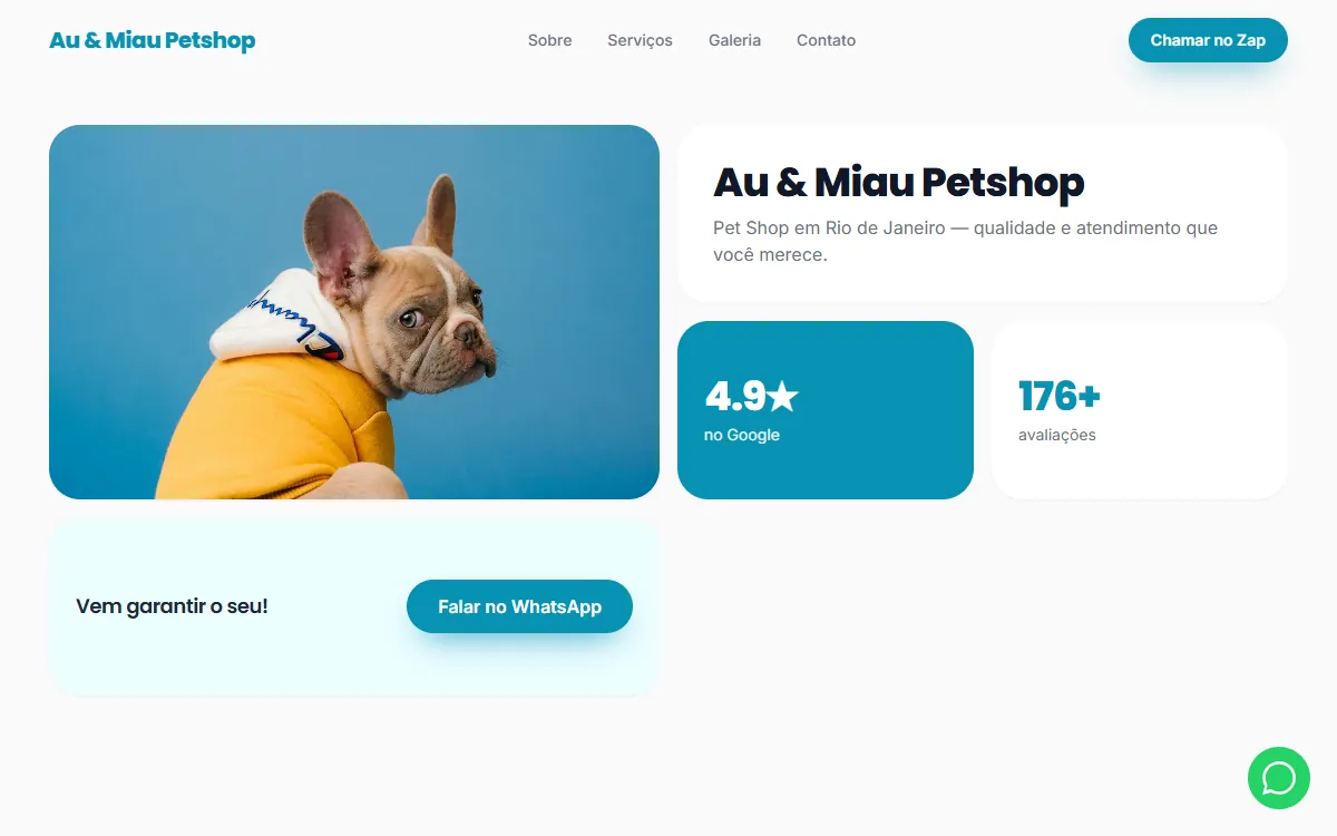 Site Au & Miau Petshop