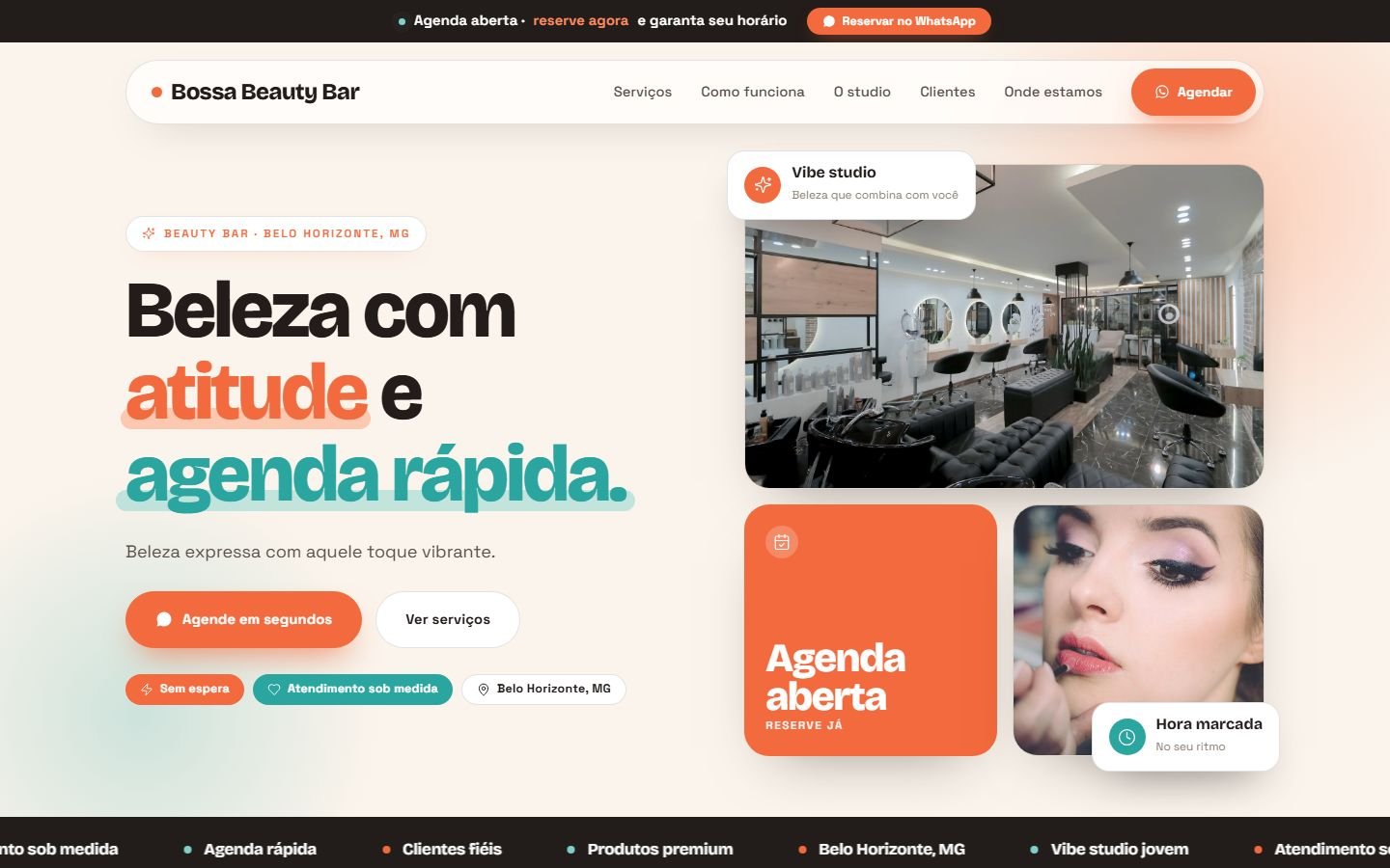 Site Bossa Beauty Bar