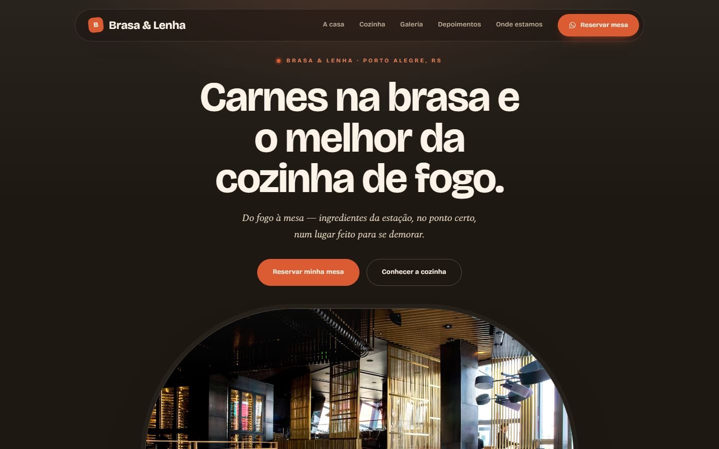 Site Brasa & Lenha