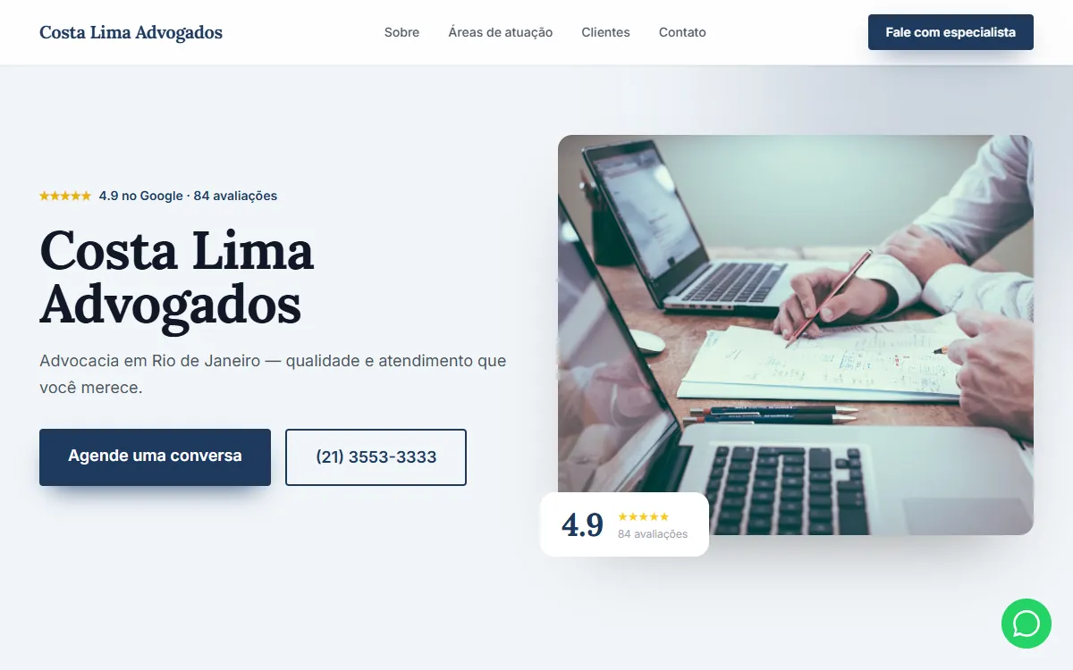 Site Costa Lima Advogados