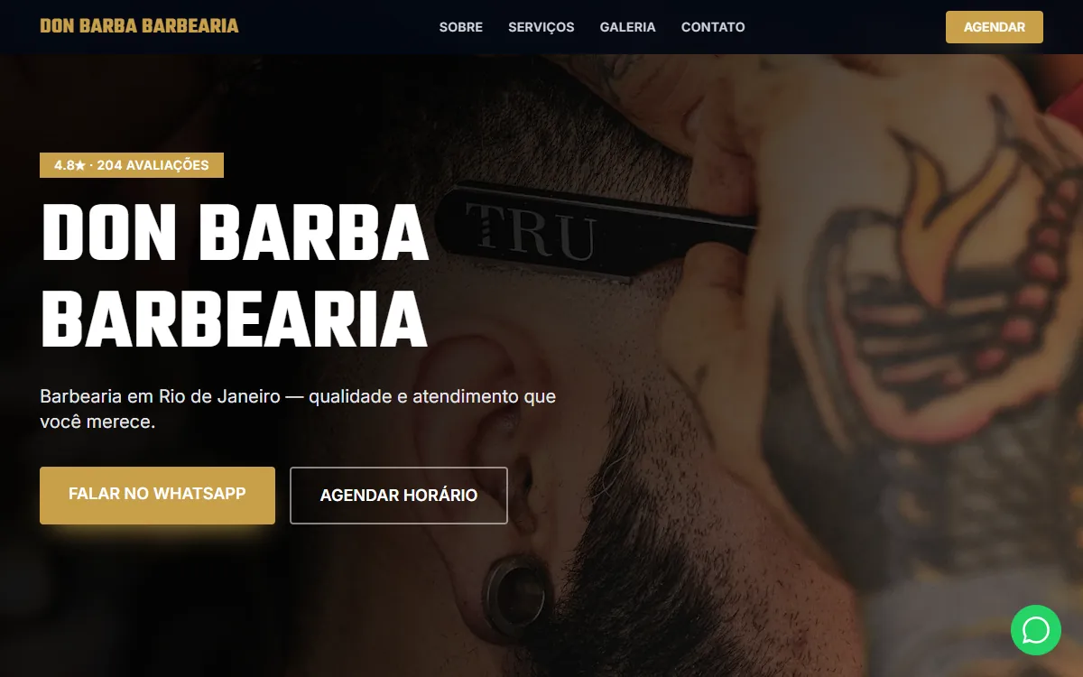 Site Don Barba Barbearia