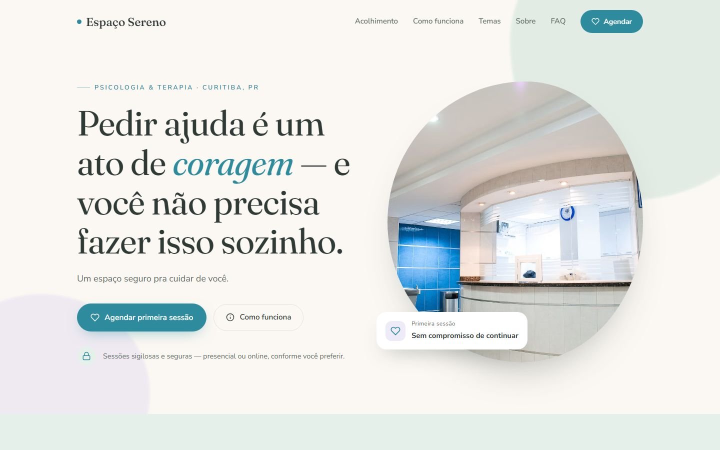 Site Espaço Sereno