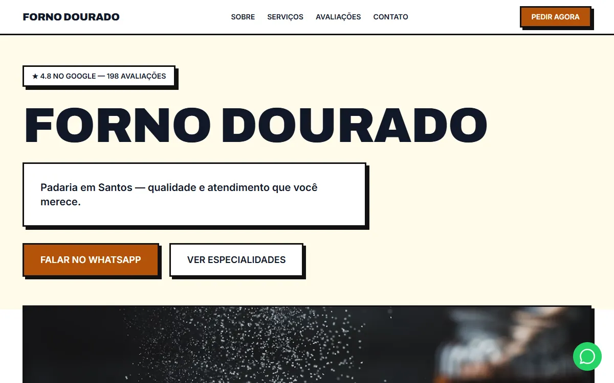 Site Forno Dourado