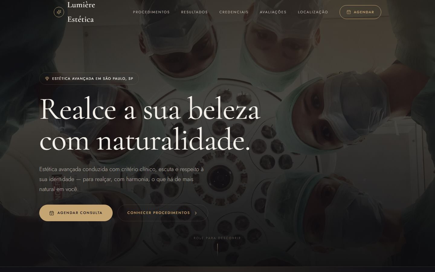 Site Lumière Estética