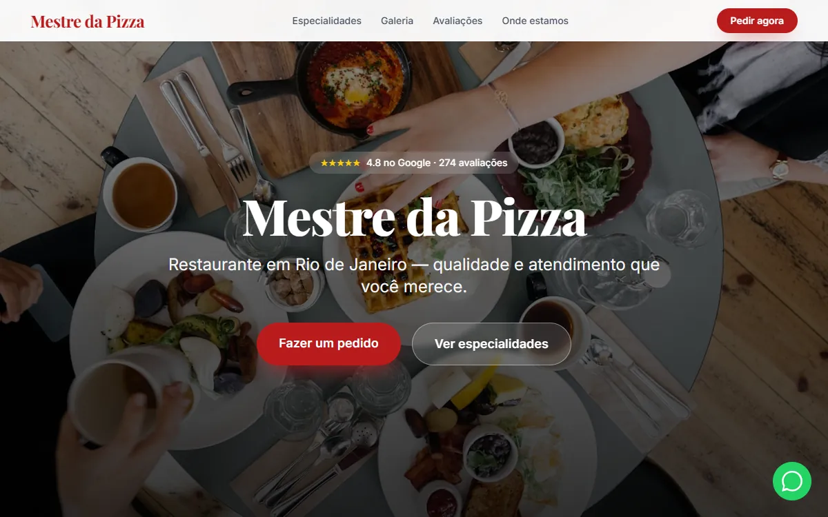 Site Mestre da Pizza