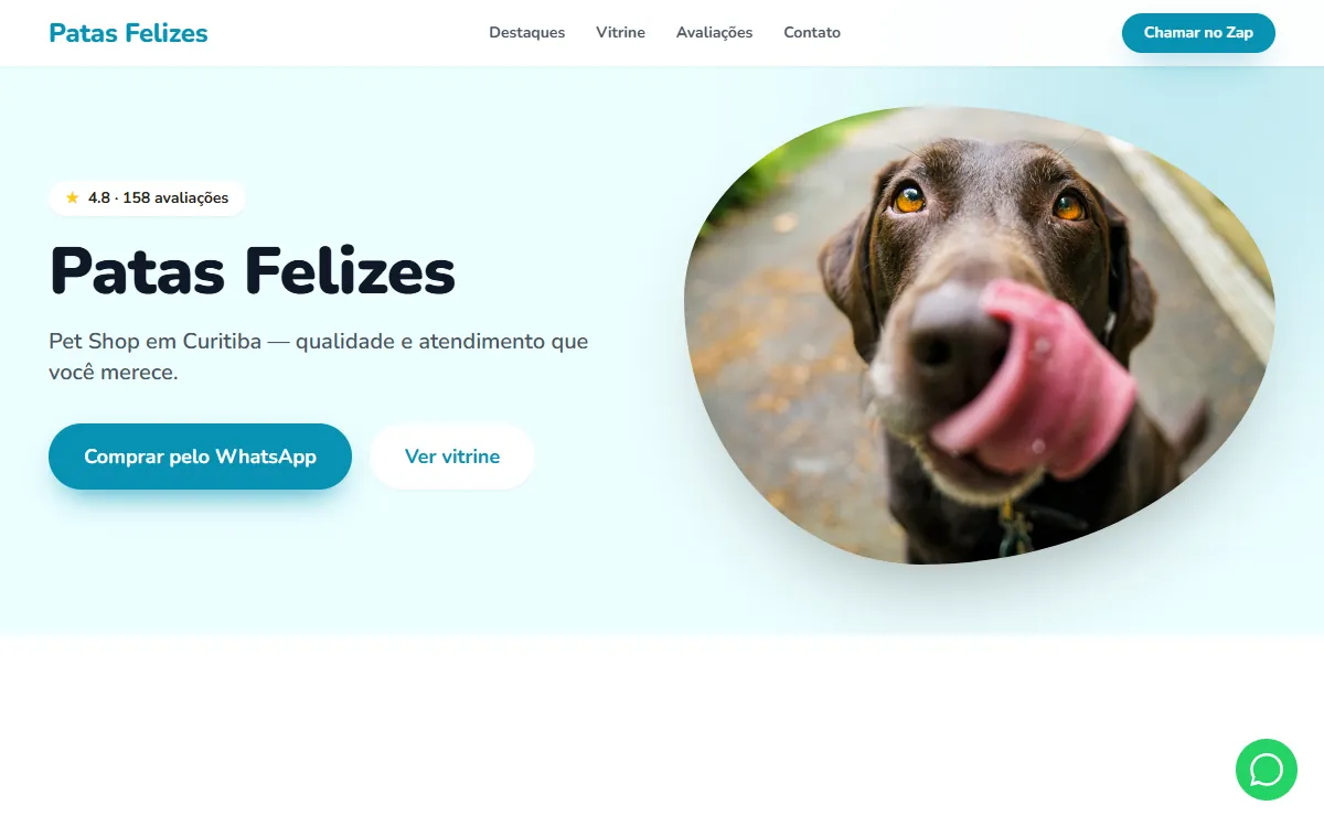 Site Patas Felizes