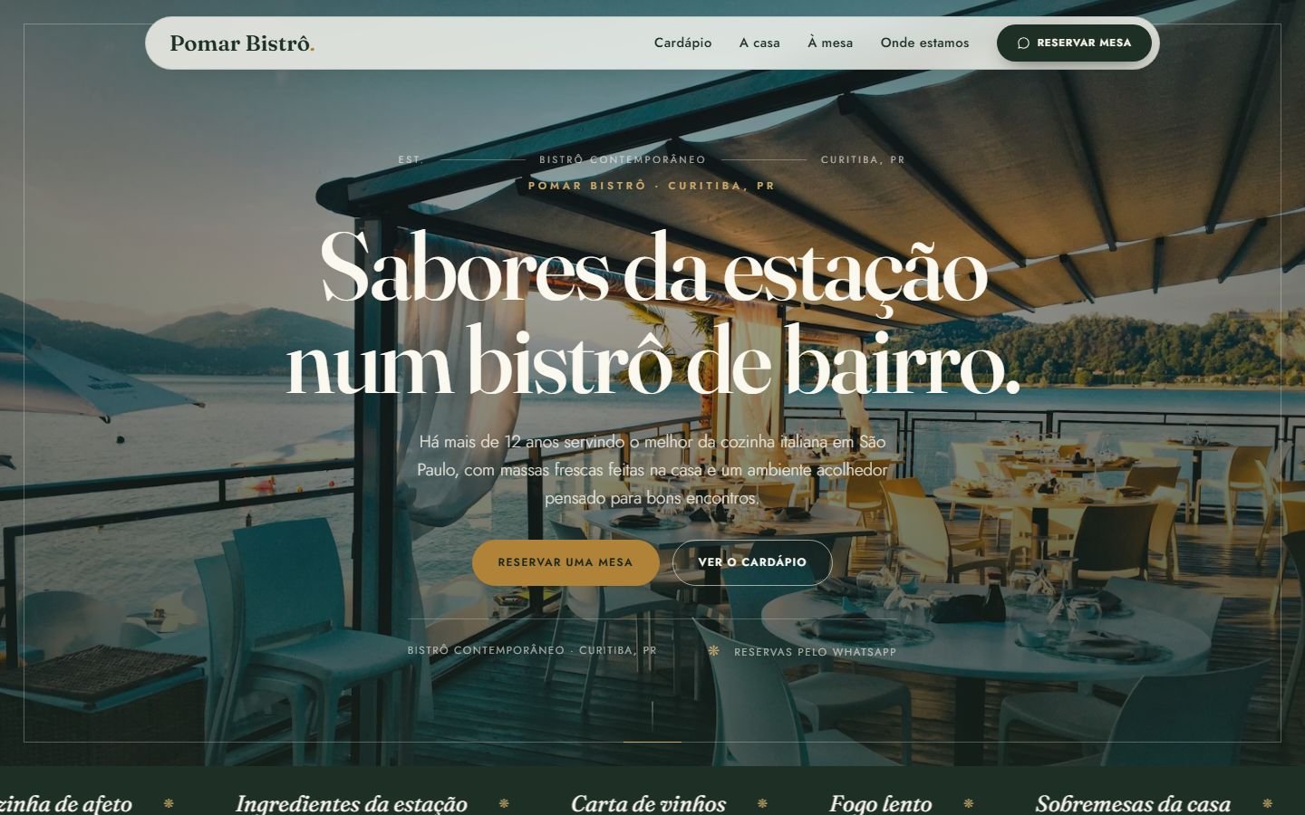 Site Pomar Bistrô