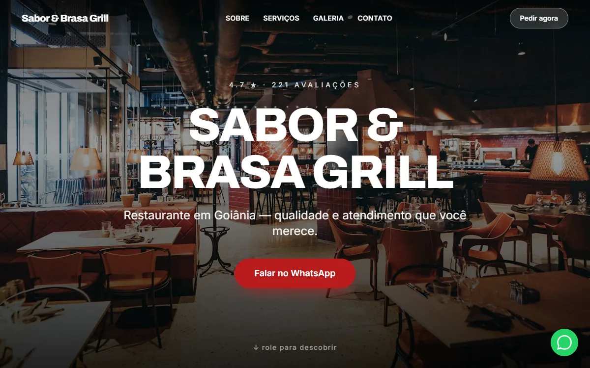 Site Sabor & Brasa Grill