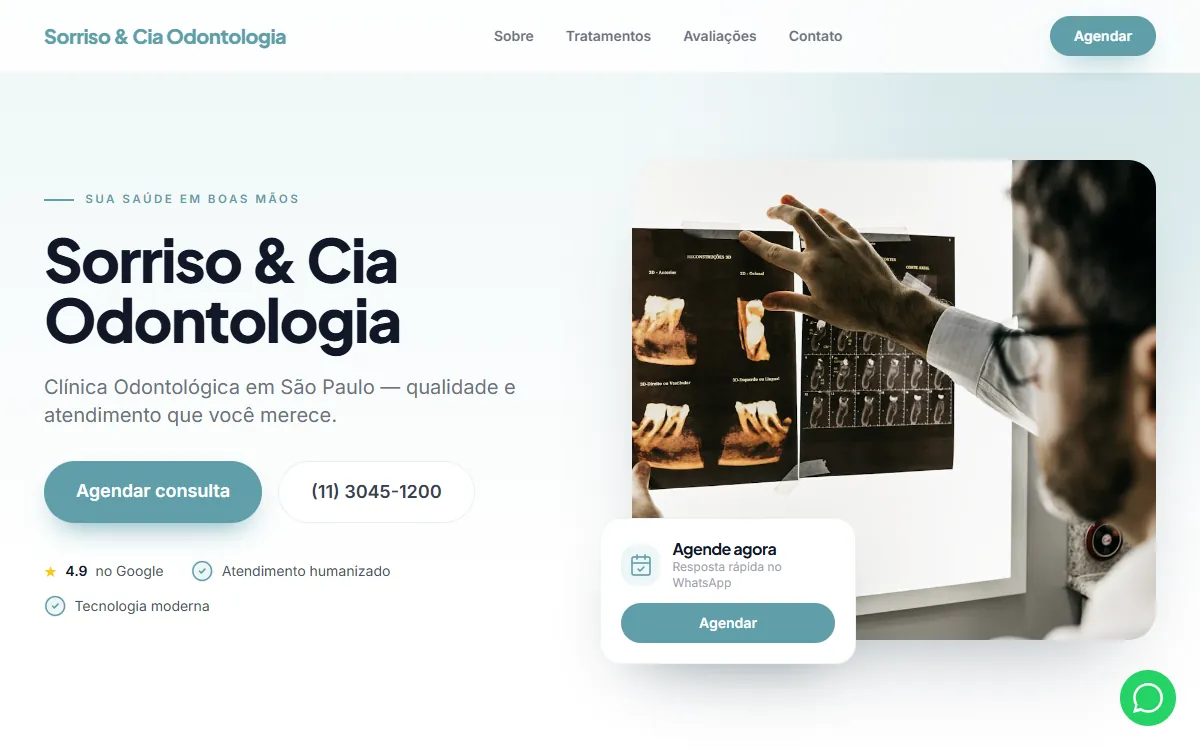 Site Sorriso & Cia Odontologia