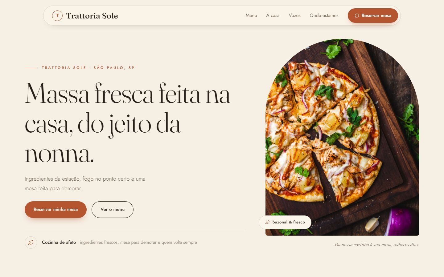 Site Trattoria Sole